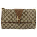 GUCCI GG Supreme Umhängetasche PVC Beige Gold Auth BD1873-13