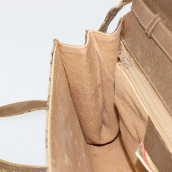 GUCCI GG Supreme Umhängetasche PVC Beige Gold Auth BD1873