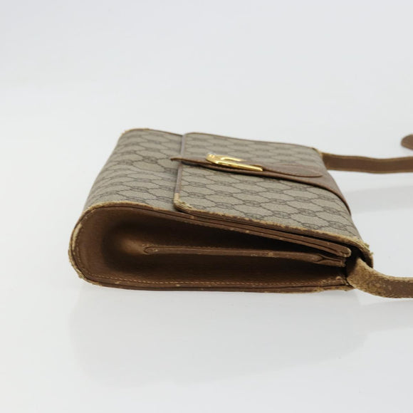 GUCCI GG Supreme Umhängetasche PVC Beige Gold Auth BD1873