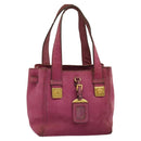PRADA Hand Bag Suede Pink Auth BD1884-1
