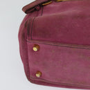 PRADA Hand Bag Suede Pink Auth BD1884-16