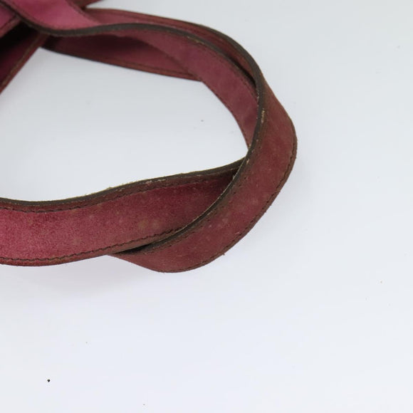 PRADA Hand Bag Suede Pink Auth BD1884