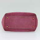 PRADA Hand Bag Suede Pink Auth BD1884-5