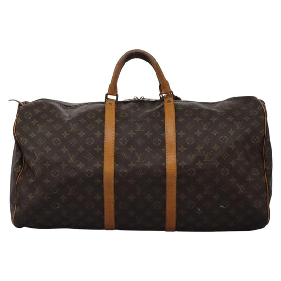 LOUIS VUITTON Monogram Keepall 60 Boston Bag M41422 LV Auth BD1893