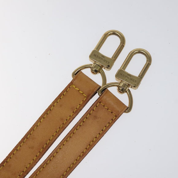 LOUIS VUITTON Adjustable Shoulder Strap Leather 35.8""-42.9"" Beige Auth BD1896