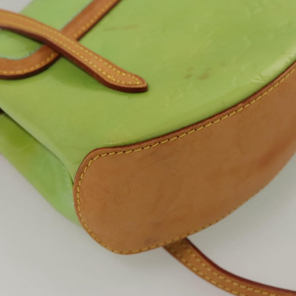 LOUIS VUITTON Vernis Biscayne Bay PM Shoulder Bag Peppermint M91289 Auth BD1918