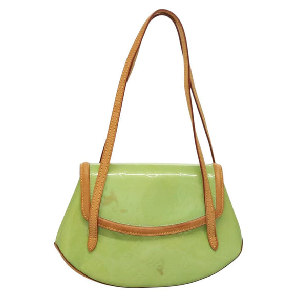LOUIS VUITTON Vernis Biscayne Bay PM Shoulder Bag Peppermint M91289 Auth BD1918