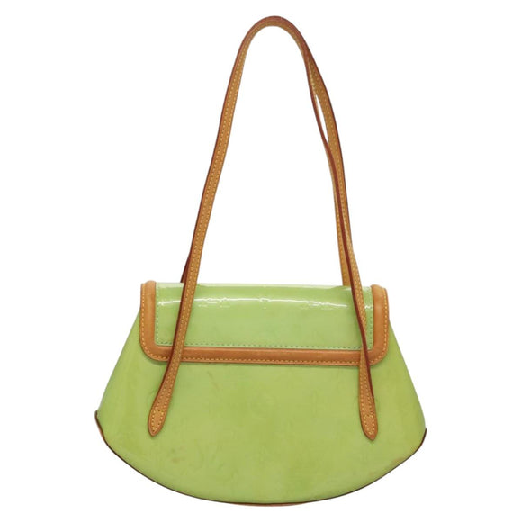 LOUIS VUITTON Vernis Biscayne Bay PM Shoulder Bag Peppermint M91289 Auth BD1918