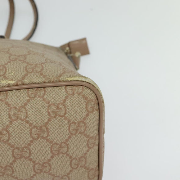 GUCCI GG Supreme Hand Bag PVC 2way Pink 353440 Auth BD1945