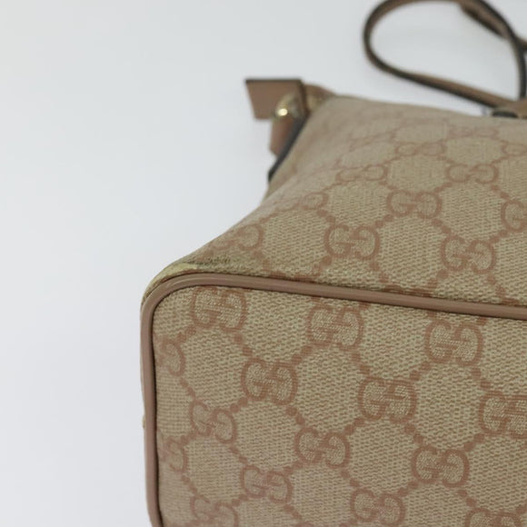 GUCCI GG Supreme Hand Bag PVC 2way Pink 353440 Auth BD1945