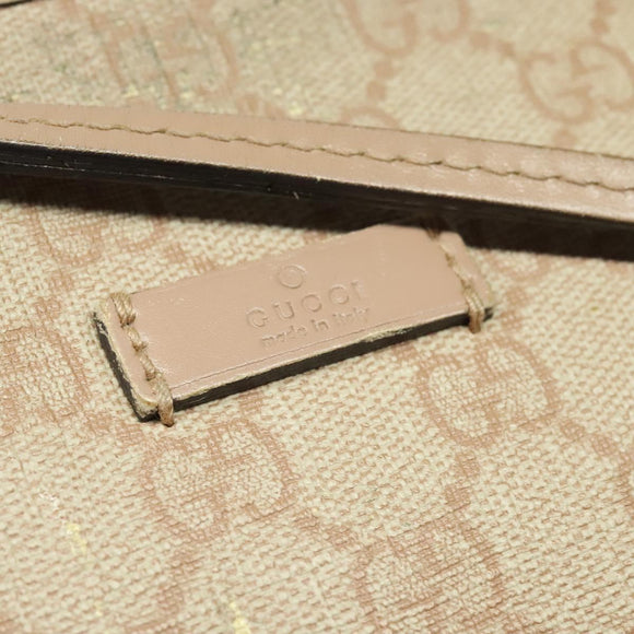 GUCCI GG Supreme Hand Bag PVC 2way Pink 353440 Auth BD1945