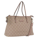GUCCI GG Supreme Handtas PVC 2-weg Roze 353440 Auth BD1945-1