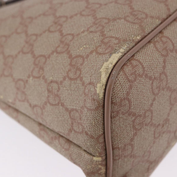 GUCCI GG Supreme Handtas PVC 2-weg Roze 353440 Auth BD1945