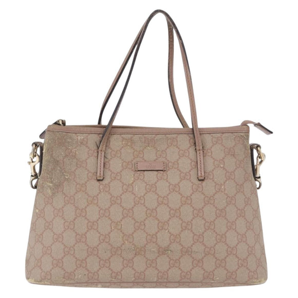 GUCCI GG Supreme Handtas PVC 2-weg Roze 353440 Auth BD1945