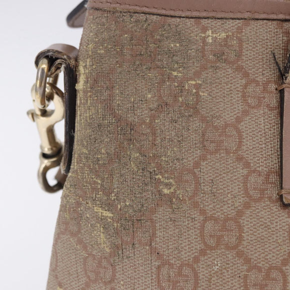 GUCCI GG Supreme Handtas PVC 2-weg Roze 353440 Auth BD1945