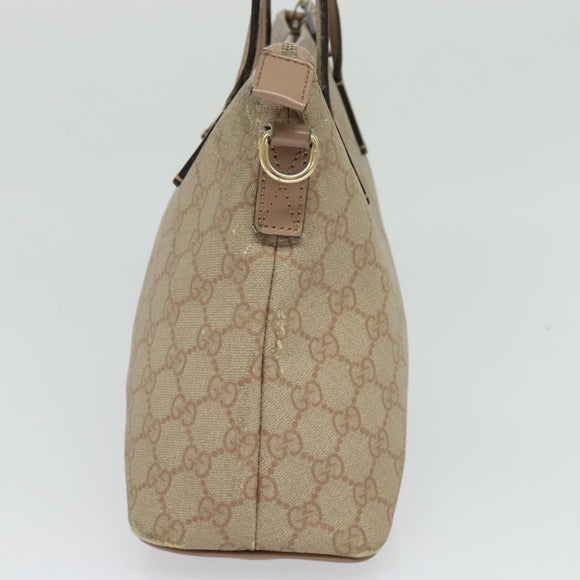 GUCCI GG Supreme Hand Bag PVC 2way Pink 353440 Auth BD1945