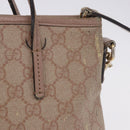 GUCCI GG Supreme Handtas PVC 2-weg Roze 353440 Auth BD1945-6