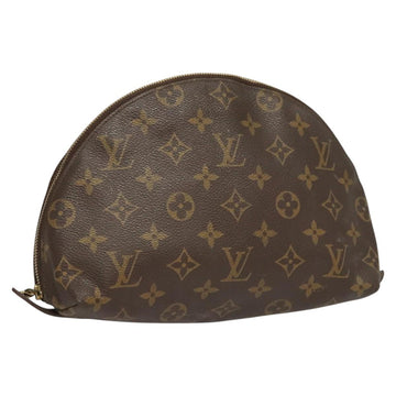 LOUIS VUITTON Monogram Trousse Demi Ronde Cosmetic Pouch M47520 LV Auth BD1958