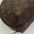 LOUIS VUITTON Monogram Trousse Demi Ronde Cosmetic Pouch M47520 LV Auth BD1958-15