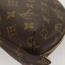 LOUIS VUITTON Monogram Trousse Demi Ronde Cosmetic Pouch M47520 LV Auth BD1958-16