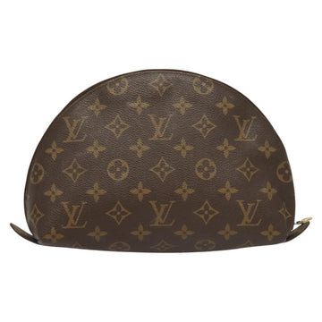 LOUIS VUITTON Monogram Trousse Demi Ronde Cosmetic Pouch M47520 LV Auth BD1958 - 0