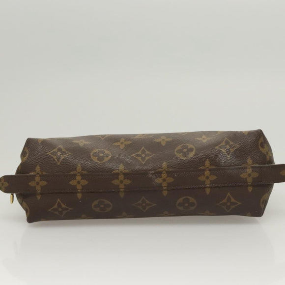 LOUIS VUITTON Monogram Trousse Demi Ronde Cosmetic Pouch M47520 LV Auth BD1958