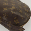 LOUIS VUITTON Monogram Trousse Demi Ronde Cosmetic Pouch M47520 LV Auth BD1958-14