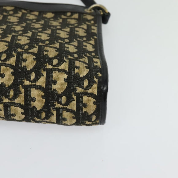 Christian Dior Shoulder Bag Navy Gold Auth BD1963