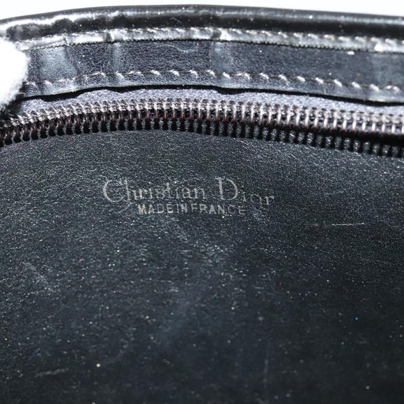 Christian Dior Shoulder Bag Navy Gold Auth BD1963