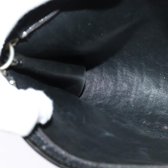 Christian Dior Shoulder Bag Navy Gold Auth BD1963