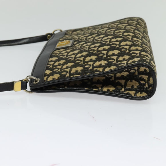 Christian Dior Shoulder Bag Navy Gold Auth BD1963