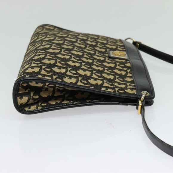 Christian Dior Shoulder Bag Navy Gold Auth BD1963