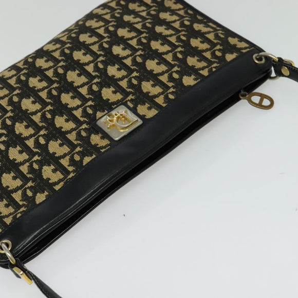 Christian Dior Shoulder Bag Navy Gold Auth BD1963