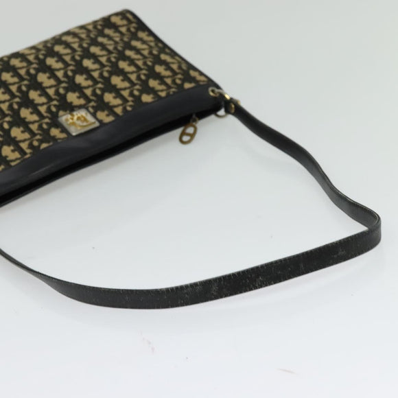Christian Dior Shoulder Bag Navy Gold Auth BD1963