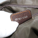 Christian Dior Trotter Canvas Shoulder Bag Brown Silver Auth BD1964-12