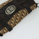 Christian Dior Trotter Canvas Shoulder Bag Brown Silver Auth BD1964-6