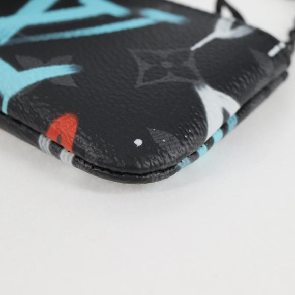 LOUIS VUITTON Eclipse Multicolor Pochette Cles Coin Purse M81795 Auth BD1968AM