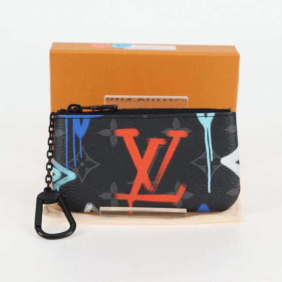 LOUIS VUITTON Eclipse Multicolor Pochette Cles Coin Purse M81795 Auth BD1968AM