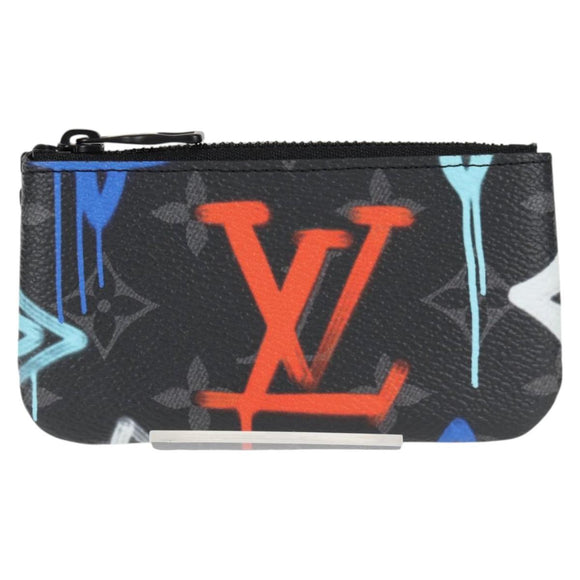 LOUIS VUITTON Eclipse Multicolor Pochette Cles Coin Purse M81795 Auth BD1968AM