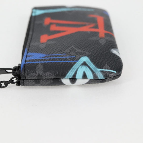 LOUIS VUITTON Eclipse Multicolor Pochette Cles Coin Purse M81795 Auth BD1968AM