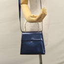 Salvatore Ferragamo Hand Bag Enamel 2way Blue Auth BD197-26