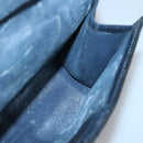 GUCCI GG Supreme Sherry Line Clutch Bag PVC Navy Gold 41 014 3087 25 Auth BD1980-10