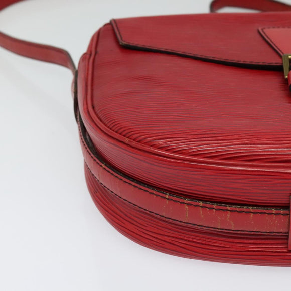 LOUIS VUITTON Epi Jeune Fille MM Shoulder Bag Red M52157 LV Auth BD1993