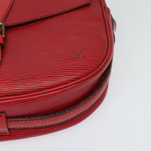 LOUIS VUITTON Epi Jeune Fille MM Shoulder Bag Red M52157 LV Auth BD1993