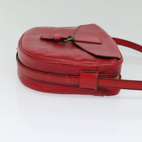 LOUIS VUITTON Epi Jeune Fille MM Shoulder Bag Red M52157 LV Auth BD1993