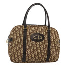 Christian Dior Trotter Canvas Hand Bag Brown Gold Auth BD2000-1
