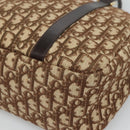 Christian Dior Trotter Canvas Hand Bag Brown Gold Auth BD2000-10