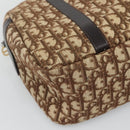 Christian Dior Trotter Canvas Hand Bag Brown Gold Auth BD2000-11