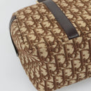 Christian Dior Trotter Canvas Hand Bag Brown Gold Auth BD2000-13