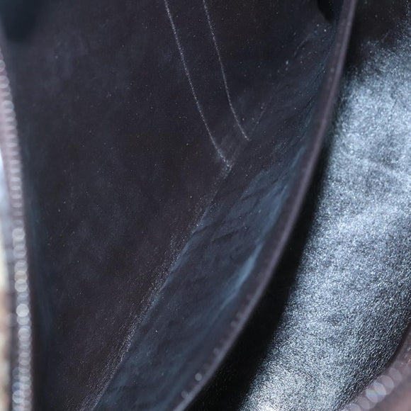 Christian Dior Trotter Canvas Hand Bag Brown Gold Auth BD2000